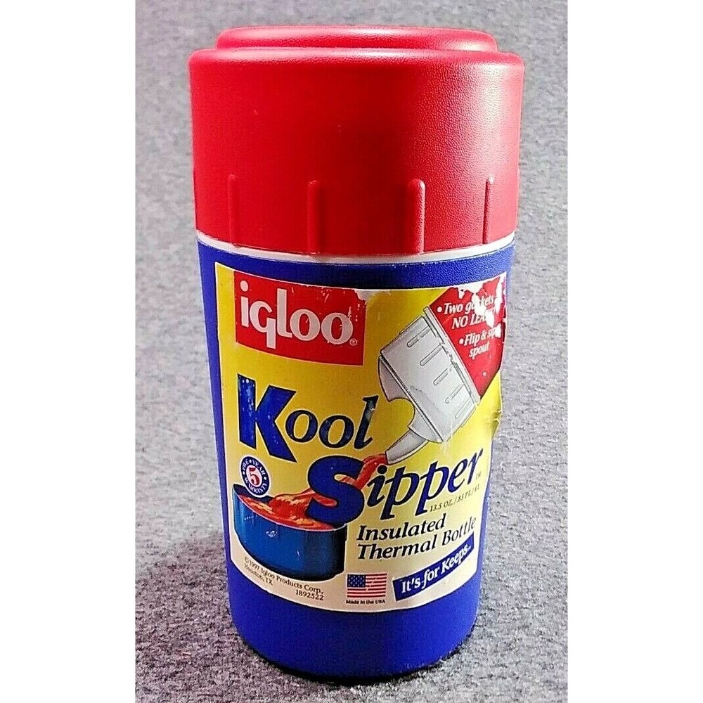 Vintage Igloo  kool sipper Jug Bottle. insulated thermal bottle 1997 usa 13.5oz